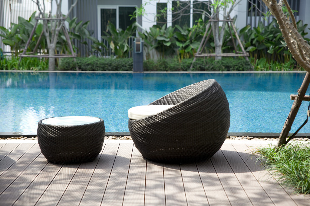 Stylish poolside furniture 