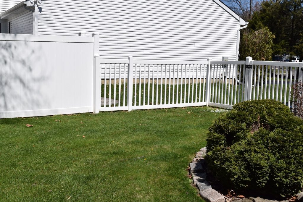 white backyard fences