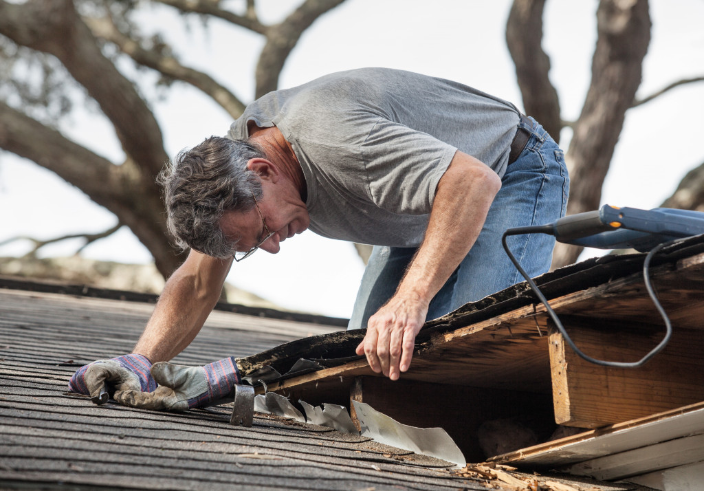 damaged roofing inspector